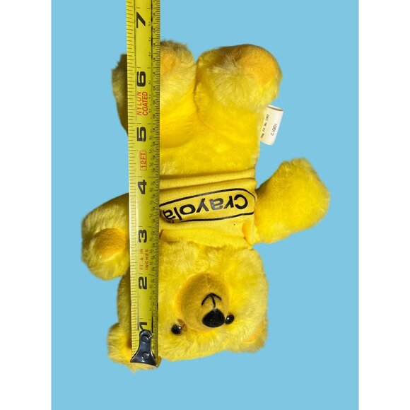 Crayola Burger King Plush Yellow Teddy Bear 1986 Vintage - Picture 12 of 12